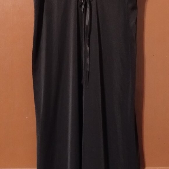 MEDIUM VINTAGE Lorraine LONG Slip Dress Black Lace Nylon Lingerie USA NIGHTGOWN - Picture 2 of 11